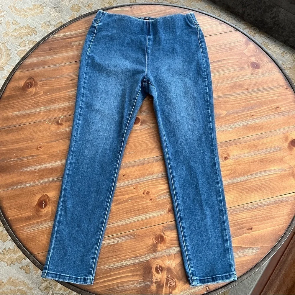 Soft Surroundings Supremely Soft Pull On Cotton High Rise Stretchy Skinny Jeans